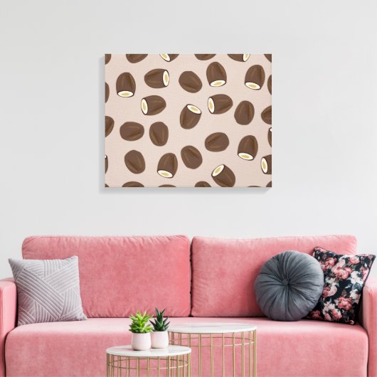 Coconut Pattern Canvas Afdruk (Insitu (Woonkamer))