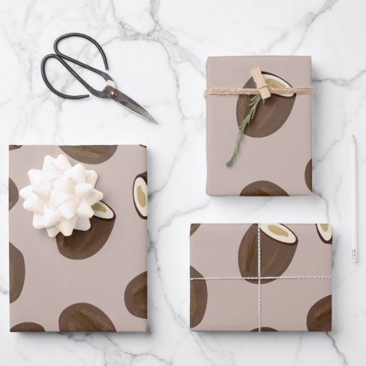 Coconut Pattern Inpakpapier Vel (Voorkant)
