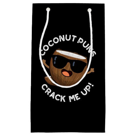 Coconut Puns zet me op schamele fruitpun Dark BG Klein Cadeauzakje (Voorkant)