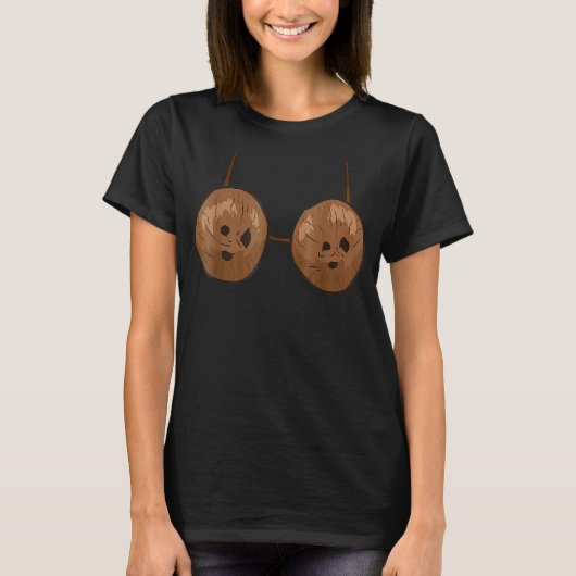 Coconut Summer Coconuts Bra Halloween Costume T-shirt (Voorkant)