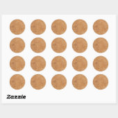 Coconut textuur ronde sticker (Vel)