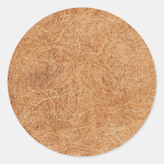 Coconut textuur ronde sticker (Voorkant)