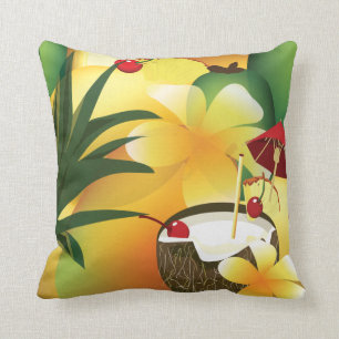 Coconut Tiki Bar Luau Tropische Pillow Kussen