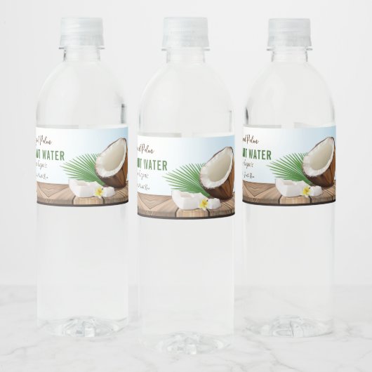 Coconut Tropical Waterfles Etiket (Flessen)