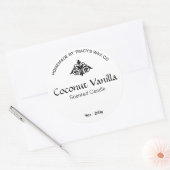 Coconut Vanilla Candle Label Sticker (Envelop)