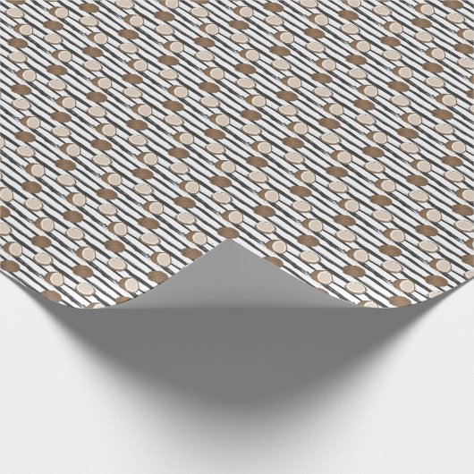 Coconuts on Grunge Stripes Pattern Cadeaupapier (Hoek)
