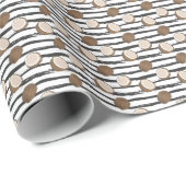 Coconuts on Grunge Stripes Pattern Cadeaupapier (Rol Hoek)