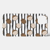 Coconuts on Grunge Stripes Pattern Case-Mate iPhone Case (Achterkant (horizontaal))