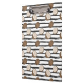 Coconuts on Grunge Stripes Pattern Klembord (Links)