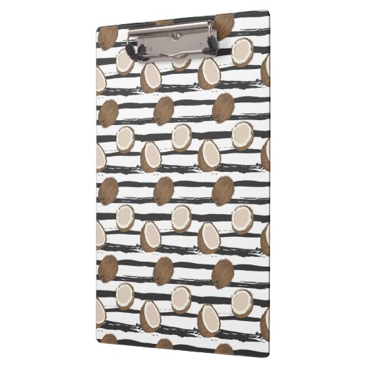 Coconuts on Grunge Stripes Pattern Klembord (Links)