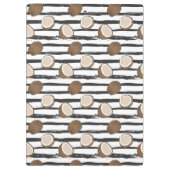 Coconuts on Grunge Stripes Pattern Klembord (Achterkant)
