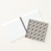 Coconuts on Grunge Stripes Pattern Notitieboek (Binnen)