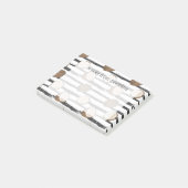 Coconuts on Grunge Stripes Pattern Post-it® Notes (Schuin)