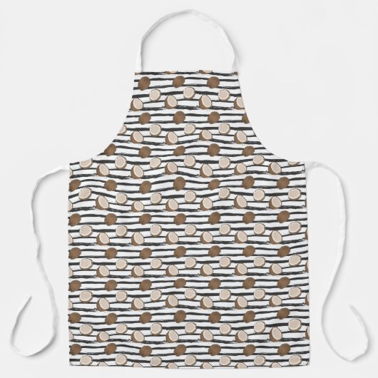 Coconuts on Grunge Stripes Pattern Schort (Voorkant)