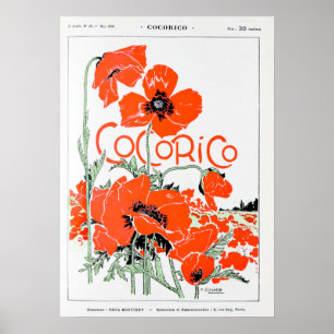 Cocorico  Advertisement - Rode Bloemen Poster