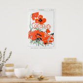 Cocorico  Advertisement - Rode Bloemen Poster (Keuken)