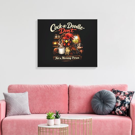 Cocorico pas - Impression sur toile non tendue (Insitu(Salon))