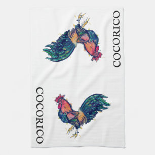 CoCORICO Red Rooster Kitchen Towel Theedoek