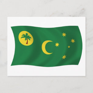 Cocos-eilanden Vlag Postkaart