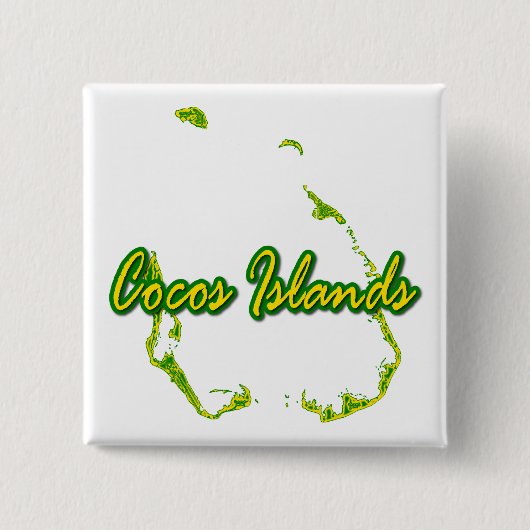 Cocos (Keeling)-eilanden Vierkante Button 5,1 Cm (Voorkant)