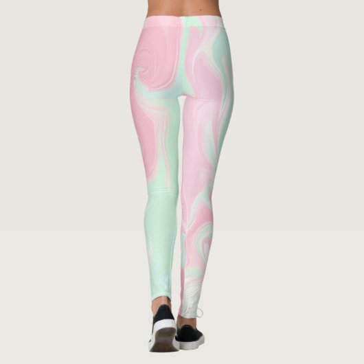 cocosmos galaxy vert nuage rose leggings motifs (Dos)