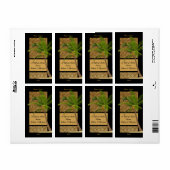 Cocotier Arbre Aloha Vin Craft Étiquette (Feuille entière)