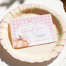 Cocotte Pompoen Roze Strik Baby Shower