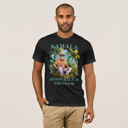 Cocout Tree design Kamala T-Shirt (Devant entier)