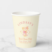 Coctail Bridal Shower Yellow Papieren Bekers (Voorkant)