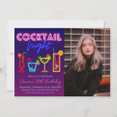 Coctail Night - Neon met Afbeelding Kaart (Voorkant)