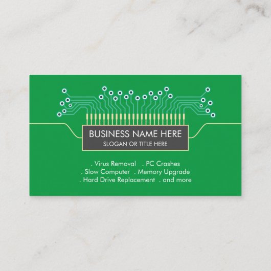 Codage de la carte de circuit informatique Green S (Dos)