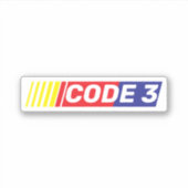 CODE 3 Respons EMS 911 Humor Sticker (Voorkant)