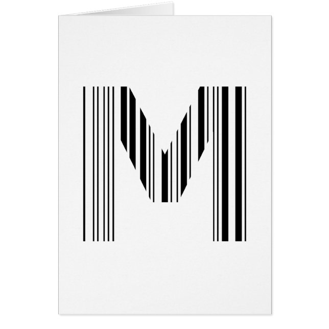 CODE À BARRES DE LA LETTRE M Premier motif de code (Devant)