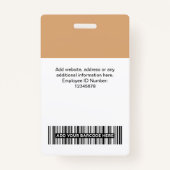 Code aangepaste bedrijfsnaam Titel balk Badge (Achterkant)