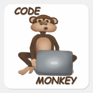 Code aap vierkante sticker