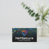 Code Achtergrond | Online Secure Key Hole-Logo Visitekaartje (Staand voorkant)
