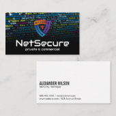 Code Achtergrond | Online Secure Key Hole-Logo Visitekaartje (Voorkant / Achterkant)