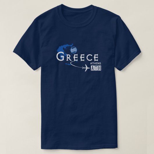 Code aéroport de Grèce T-shirt (Design devant)