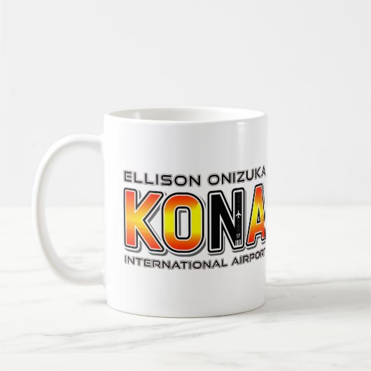 Code aéroport Kona KOA Café Mug (Gauche)