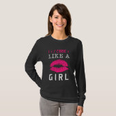 Code als een Girl Lips Coder Software C T-shirt (Voorkant volledig)