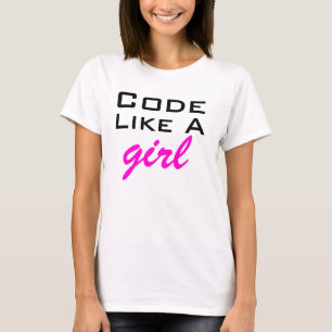 Code als een meisje t-shirt