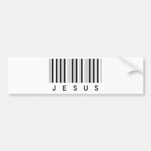 Code barre Jesus noir Bumpersticker