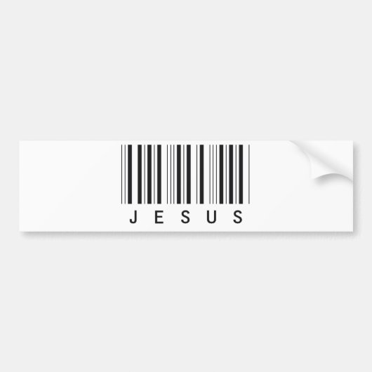 Code barre Jesus noir Bumpersticker (Voorkant)