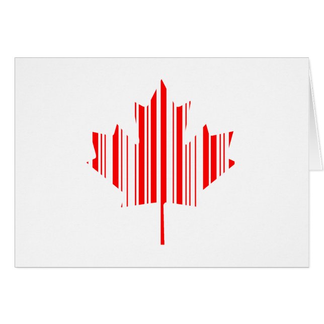 Code-barres à motif de drapeau canadien FEUILLE D' (Devant horizontal)