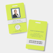 Code-barres - Carte d'identité de la photo Badge v (Avant & arrière)