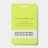 Code-barres - Carte d'identité de la photo Badge v (Arrière)