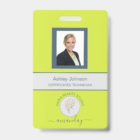 Code-barres - Carte d'identité de la photo Badge v (Avant)