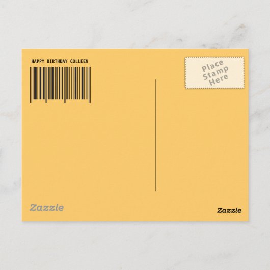 Code-barres Carte postale Joyeux anniversaire (Dos)