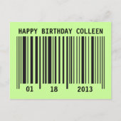Code-barres Carte postale Joyeux anniversaire (Devant)