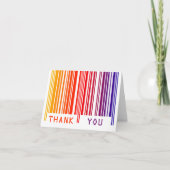 Code-barres coloré Merci Carte de note (Devant)